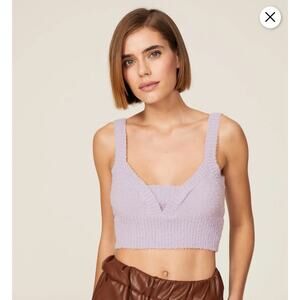 CENTRAL PARK WEST WOMEN'S SIZE LARGE PURPLE SLEEVELESS RACERBACK TOP FUZZY